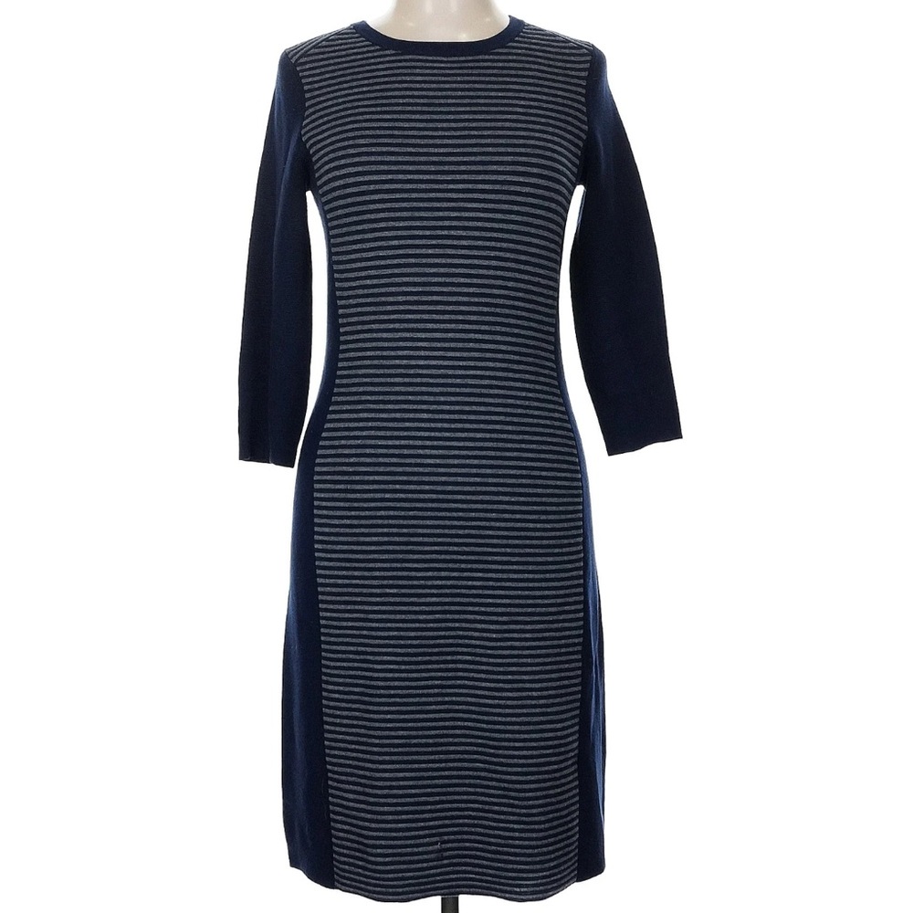 NWOT J. McLaughlin Navy Striped Sweater Dress Size XS Extra Small